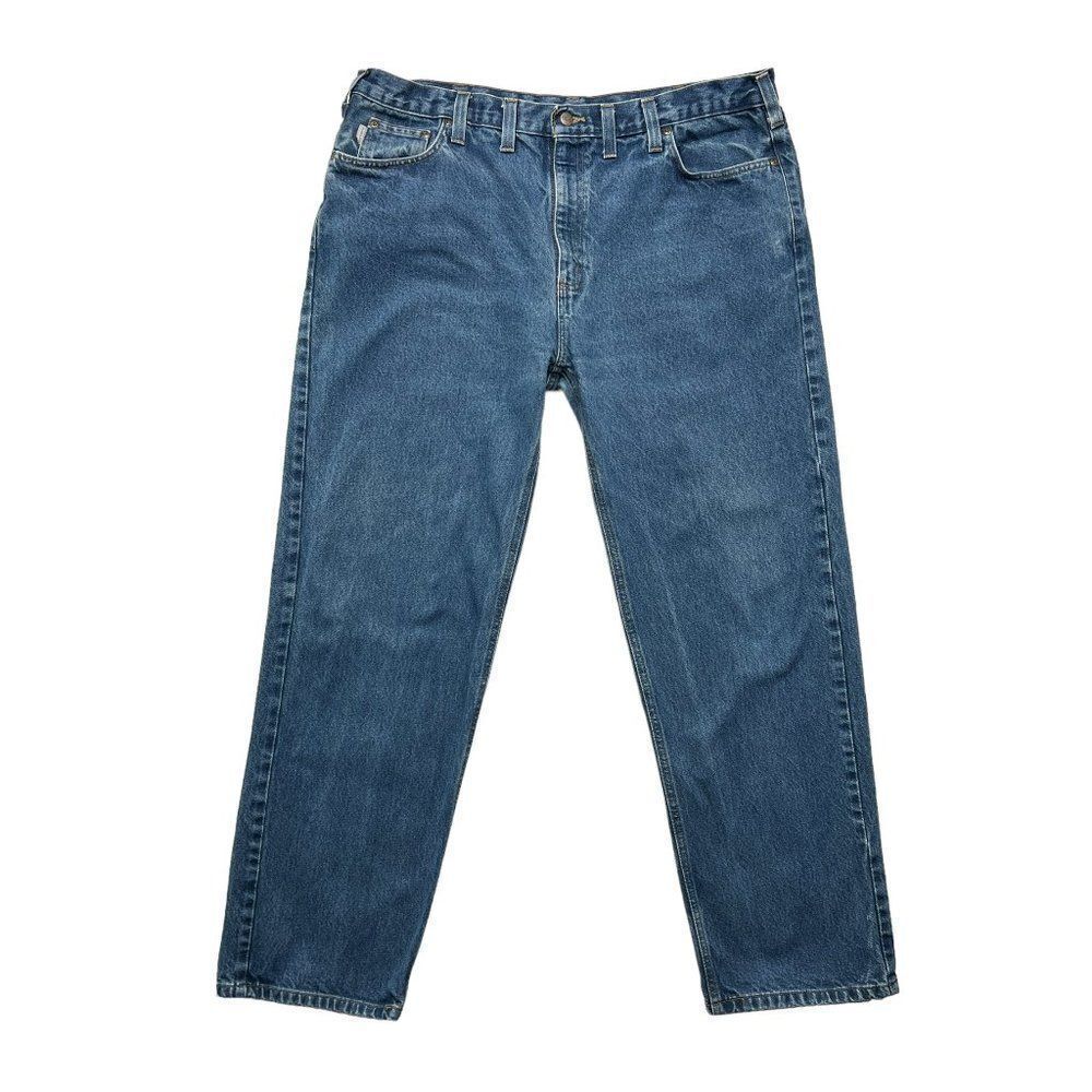 Carhartt Jeans B460 DVB Men 44 Vintage Blue Straight Leg Relaxed Fit Work‎ Denim